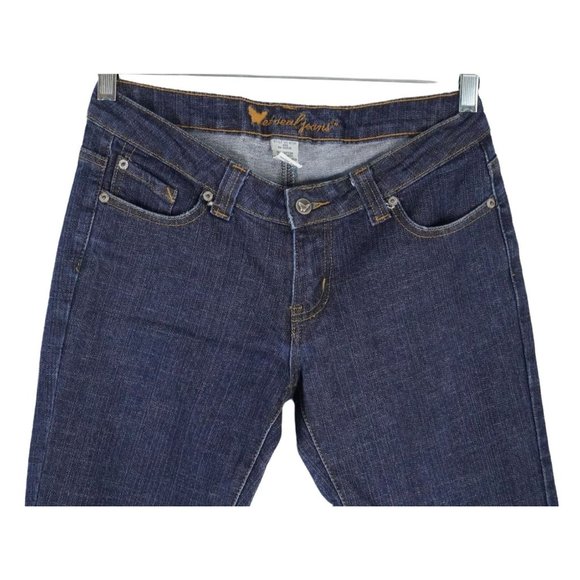 Wet Seal Jeans Juniors Size 7 Low Rise Flare Bootcut Stretch Blue Denim - Picture 3 of 10